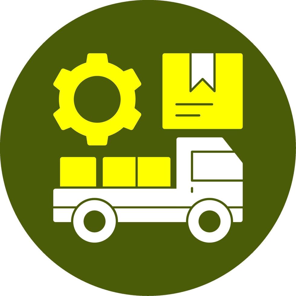 Delivery truck Solid Style Two Color EPS Sample Icon vector