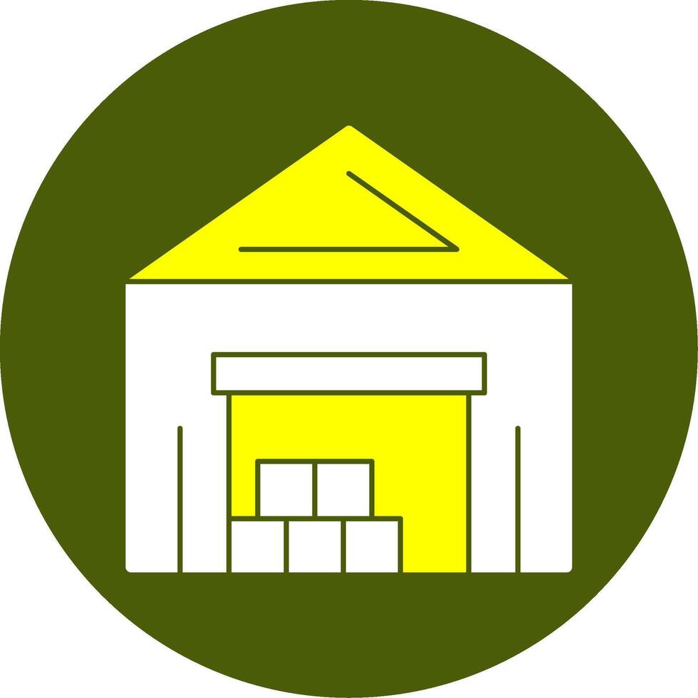 Warehouse Solid Style Two Color EPS Sample Icon vector