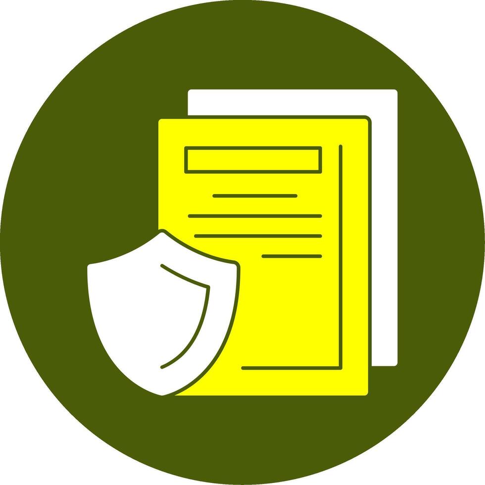 Document protection Solid Style Two Color EPS Sample Icon vector