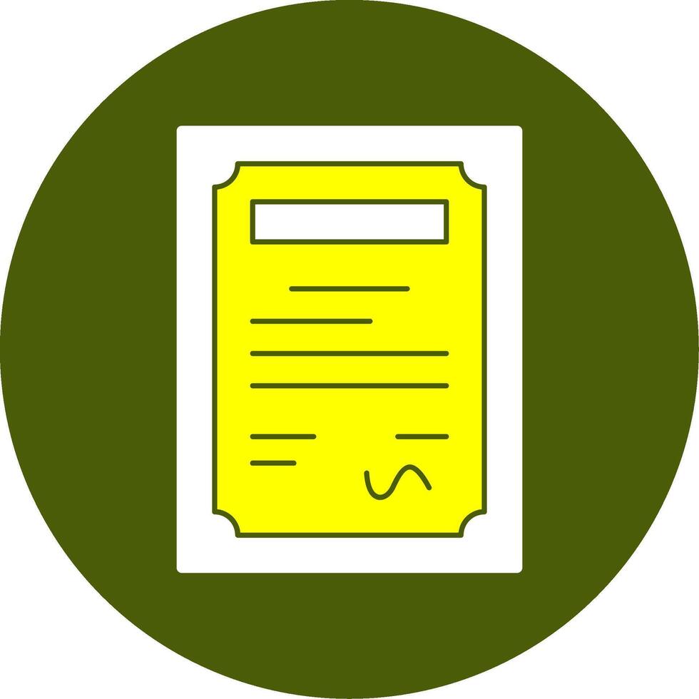 Certificate Solid Style Two Color EPS Sample Icon vector