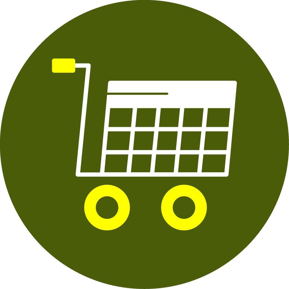 Shopping cart Solid Style Two Color EPS Sample Icon vector