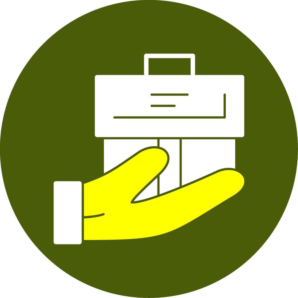 Handover Solid Style Two Color EPS Sample Icon vector