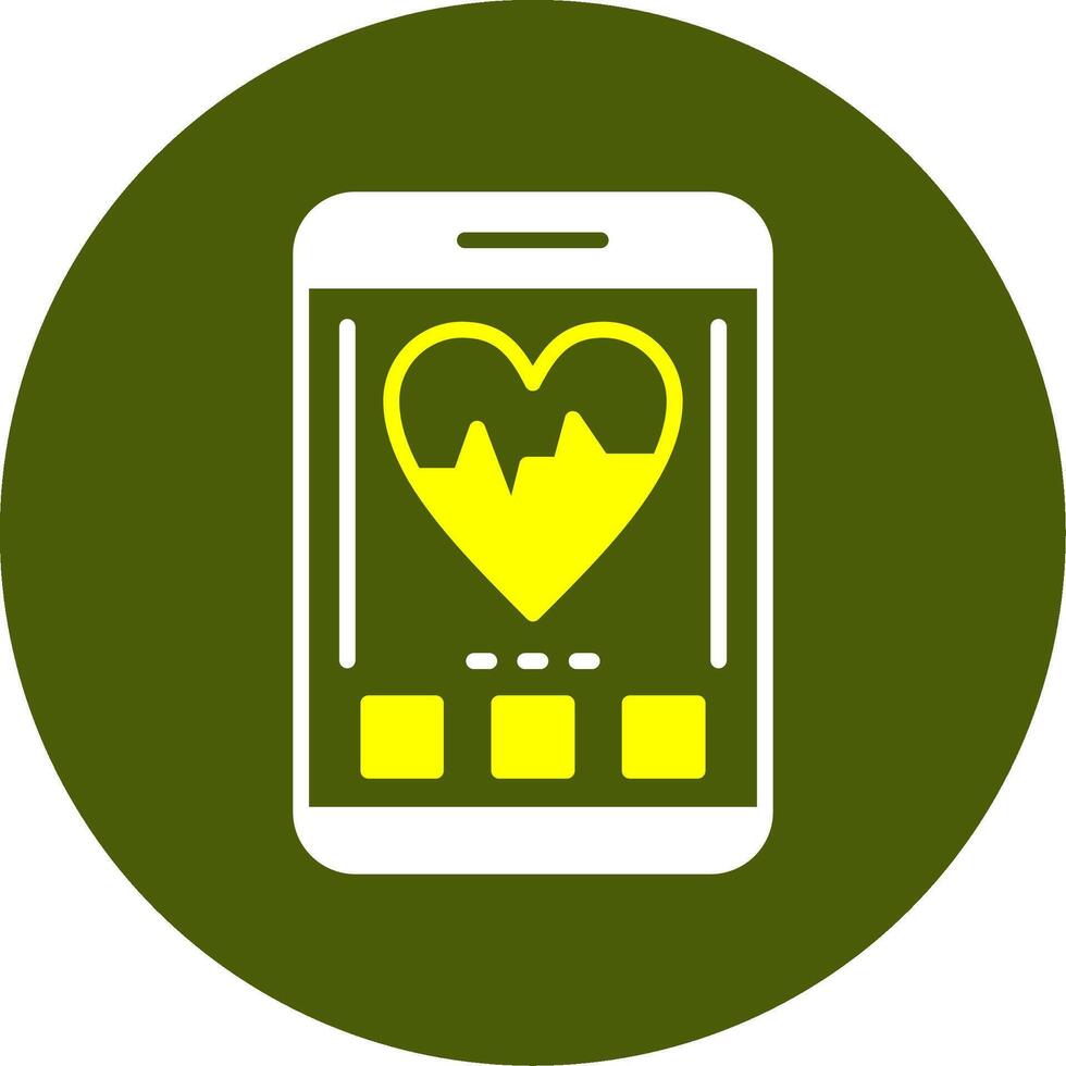 Heartbeat Solid Style Two Color Sample Icon vector