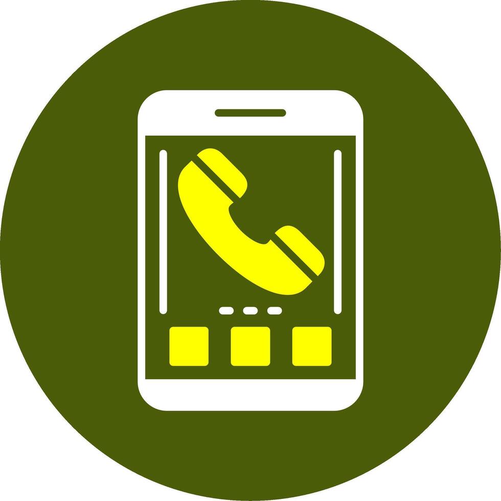 Phone Solid Style Two Color Sample Icon vector