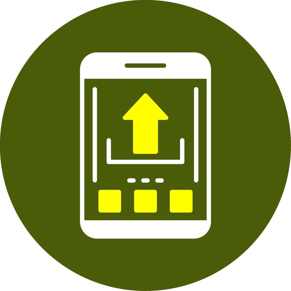 Upload Solid Style Two Color Sample Icon vector