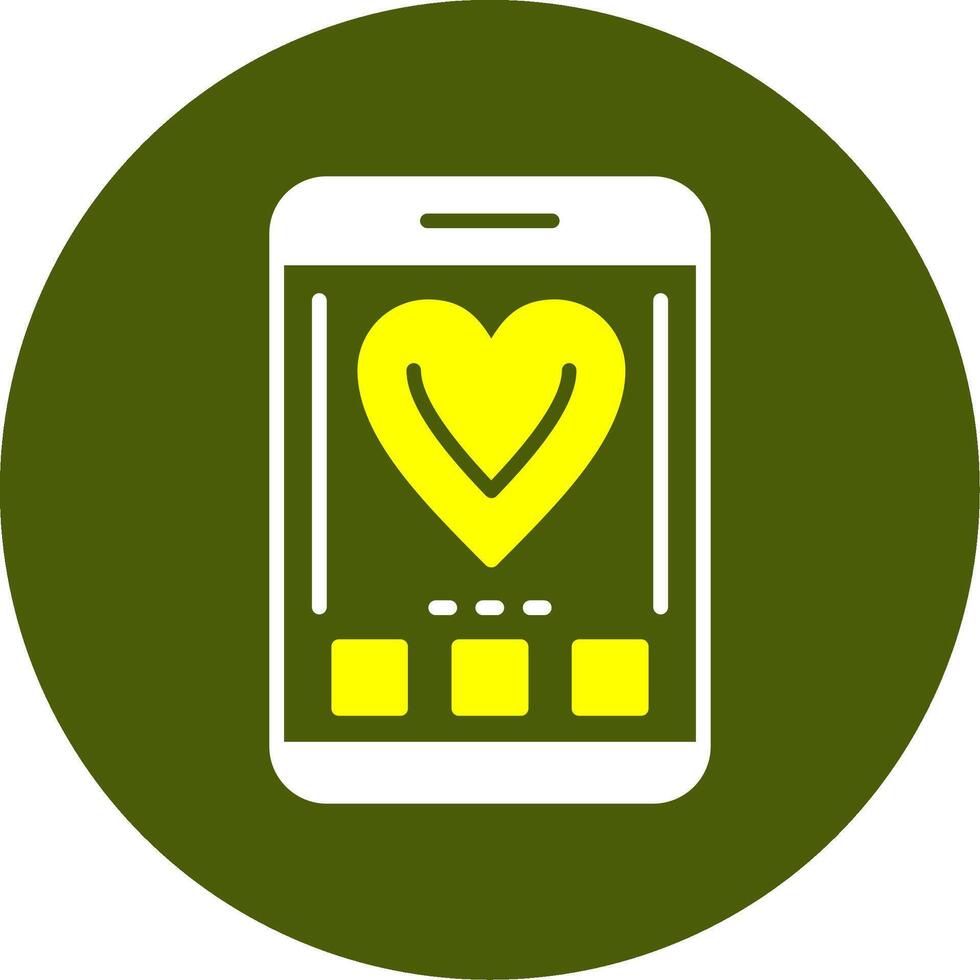 Heart Solid Style Two Color Sample Icon vector