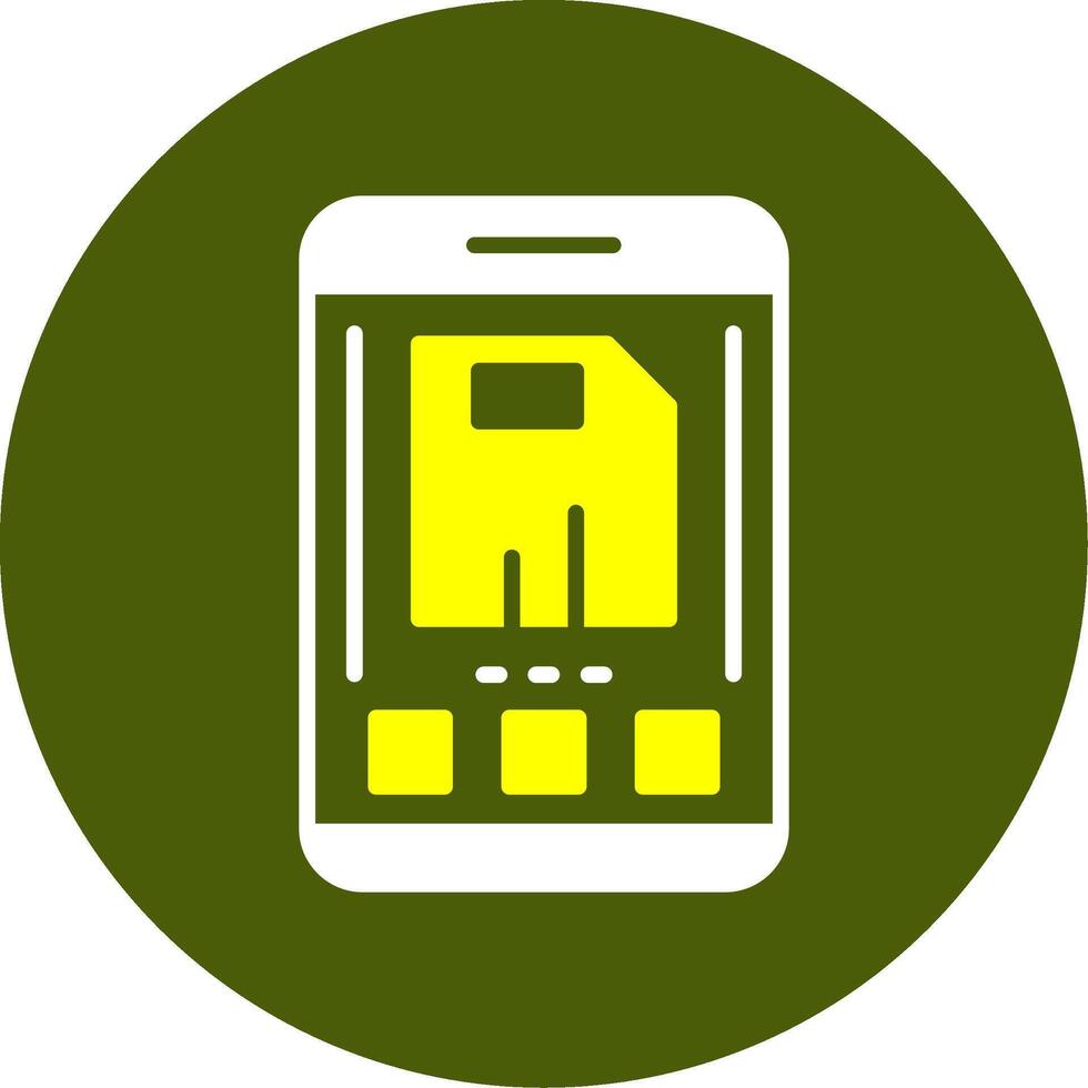 Save Solid Style Two Color Sample Icon vector