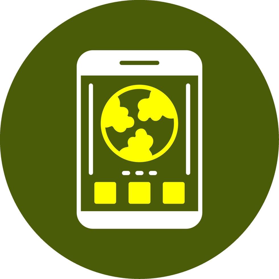 Earth Solid Style Two Color Sample Icon vector
