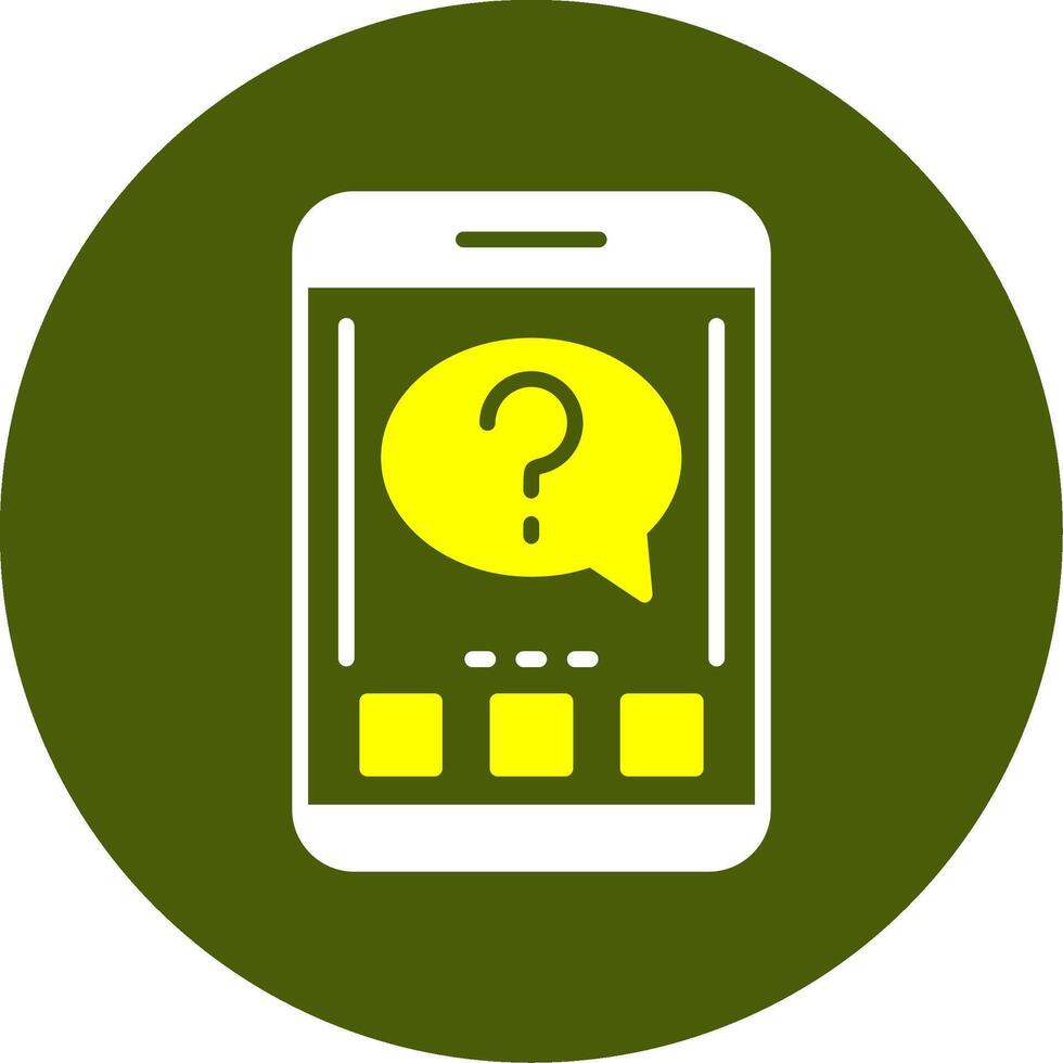 Question Solid Style Two Color Sample Icon vector