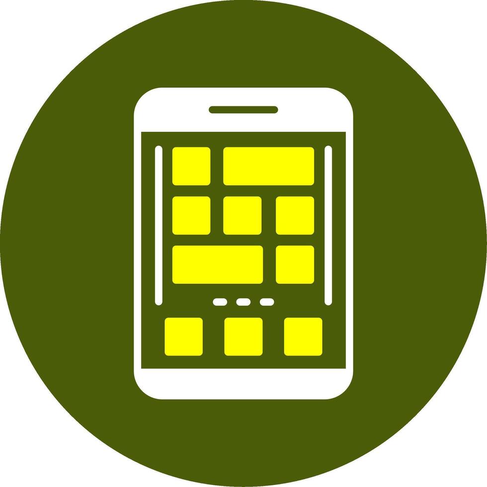 Grid Solid Style Two Color Sample Icon vector