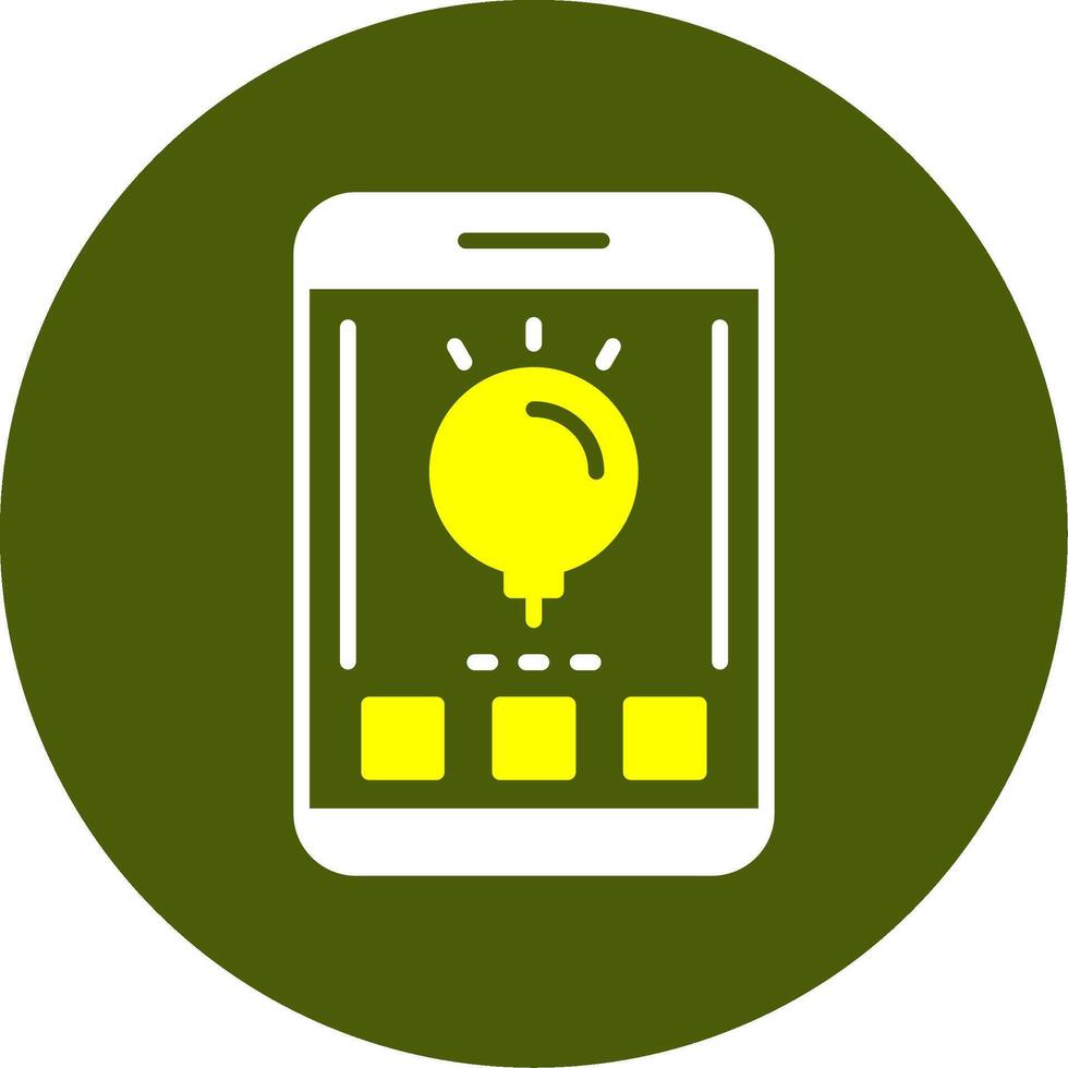 Lightbulb Solid Style Two Color Sample Icon vector