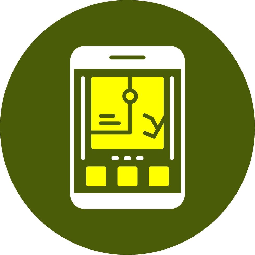 GPS Solid Style Two Color Sample Icon vector