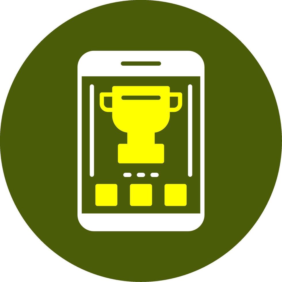 Trophy Solid Style Two Color Sample Icon vector