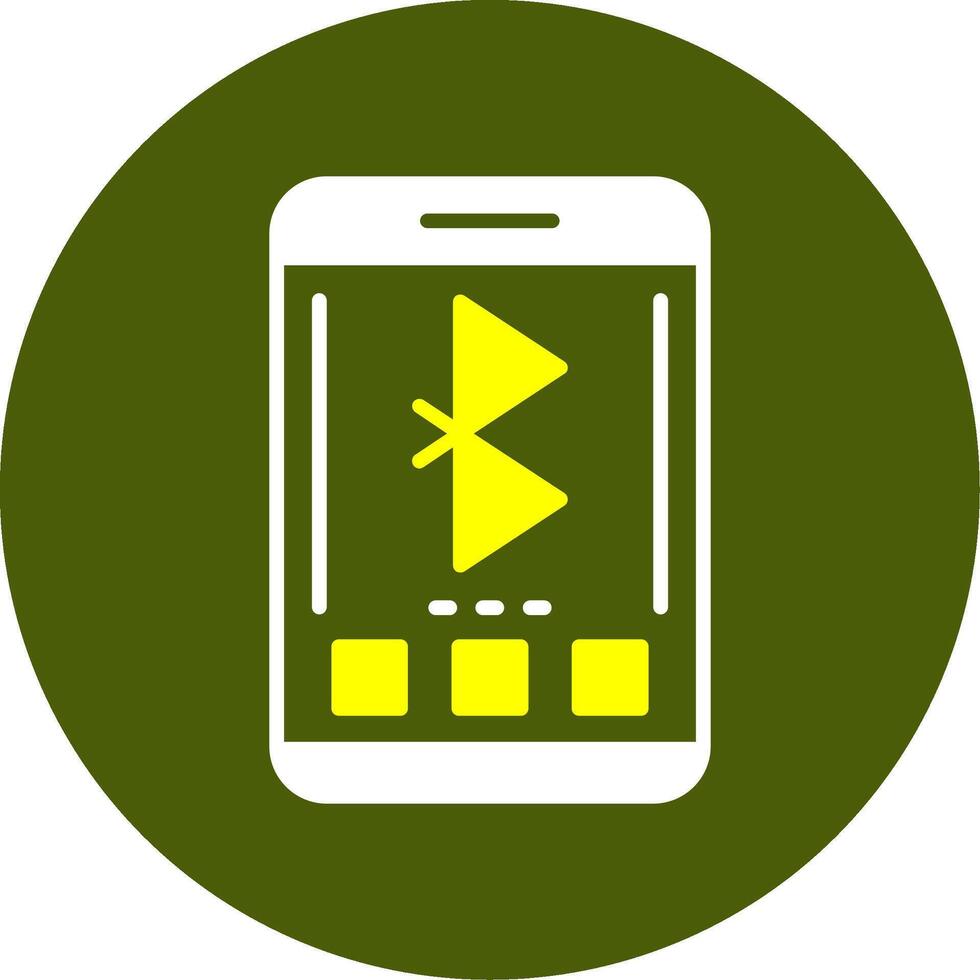Bluetooth Solid Style Two Color Sample Icon vector