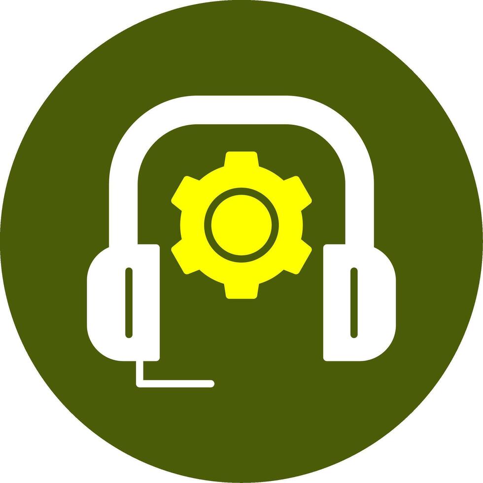 Customer Support Solid Style Two Color Sample Icon vector