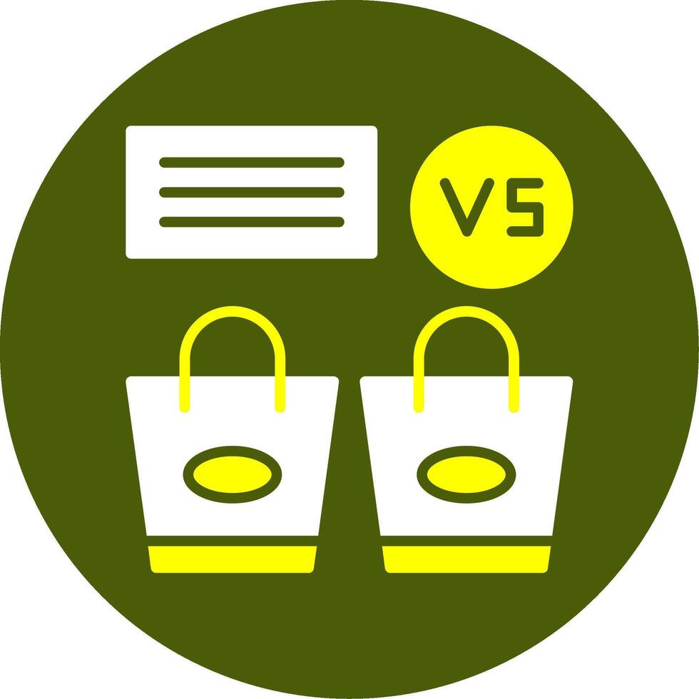 Product Comparison Solid Style Two Color Sample Icon vector