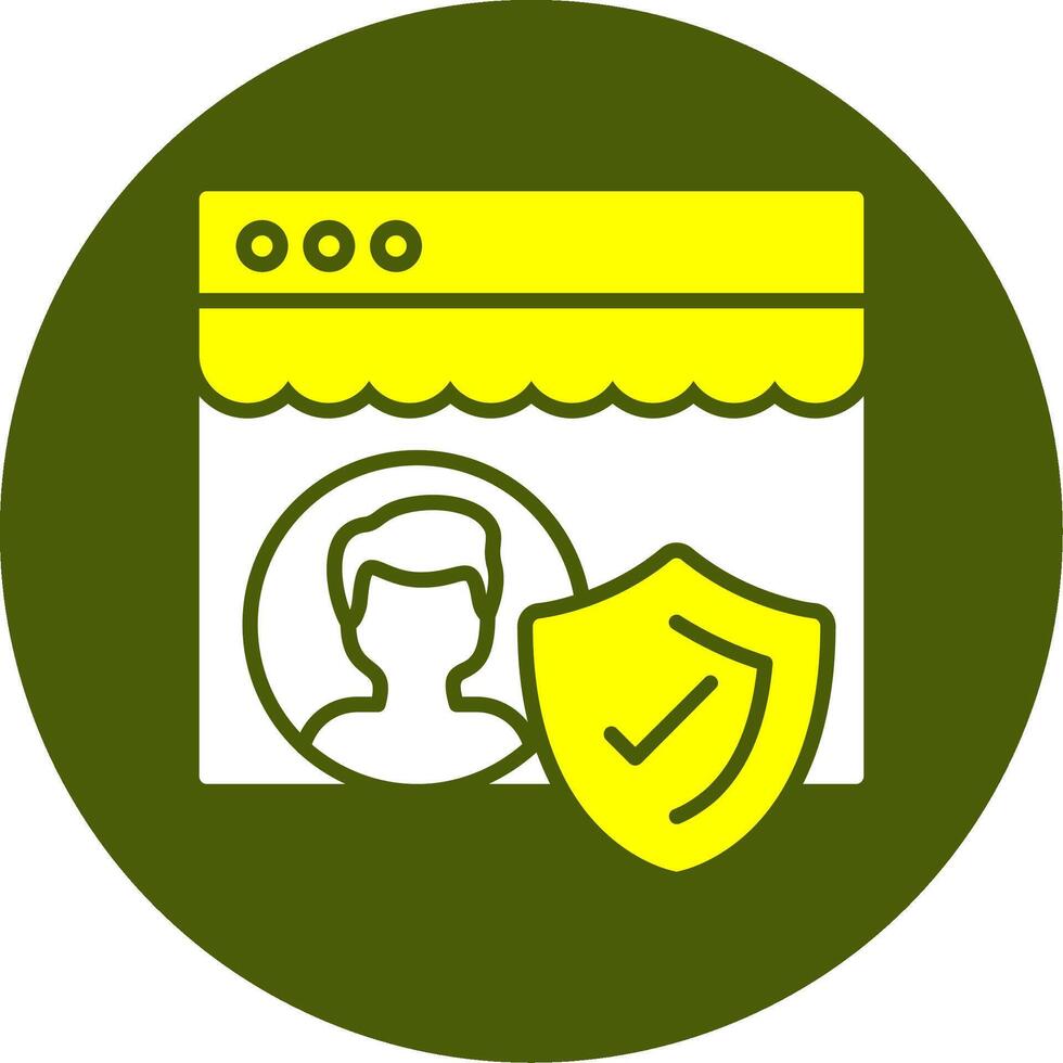Secure Login Solid Style Two Color Sample Icon vector