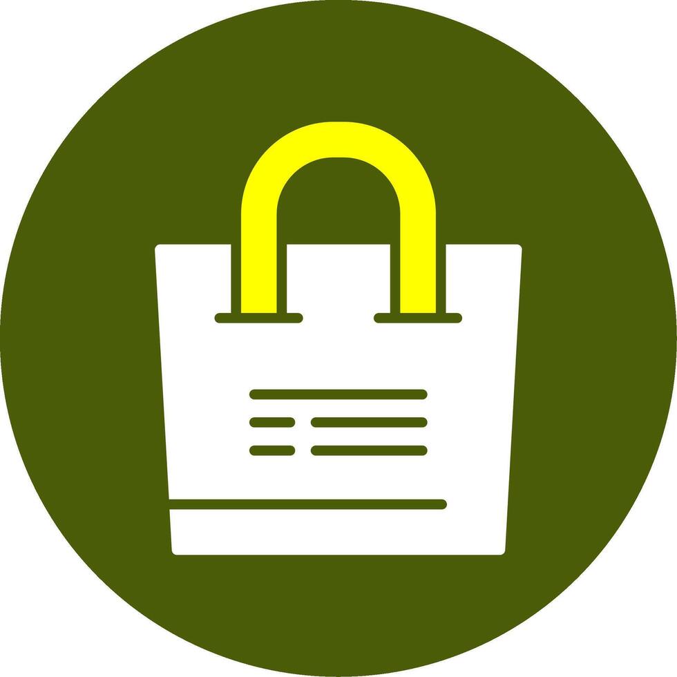 Shopping Bag Solid Style Two Color Sample Icon vector