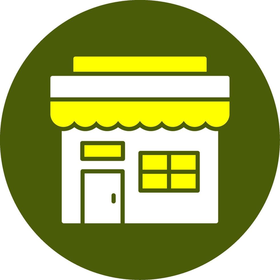 Storefront Solid Style Two Color Sample Icon vector