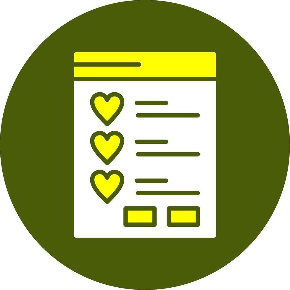 Wishlist Solid Style Two Color Sample Icon vector