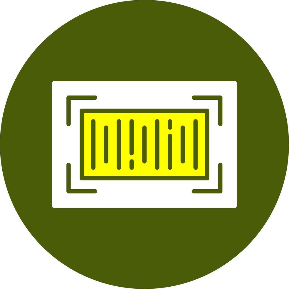 Barcode Solid Style Two Color Sample Icon vector