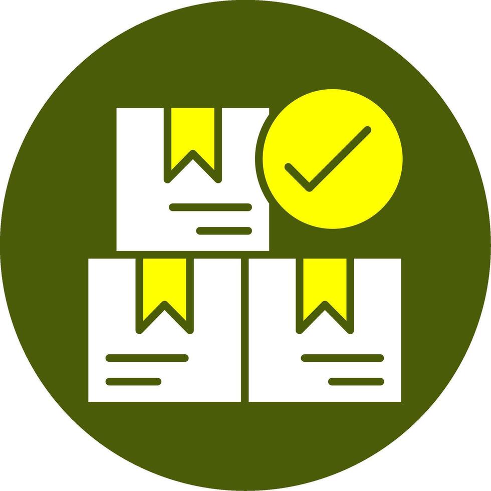 Product Availability Solid Style Two Color Sample Icon vector