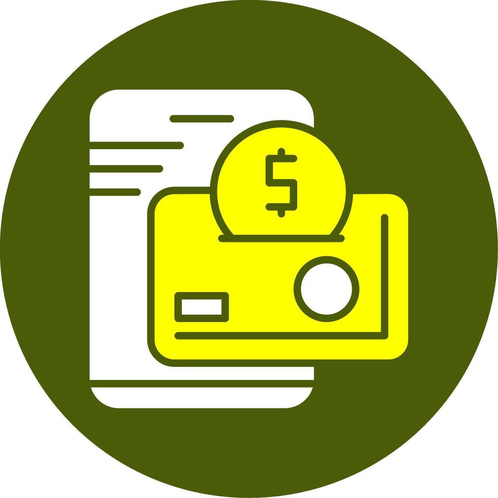 Digital Wallet Solid Style Two Color Sample Icon vector