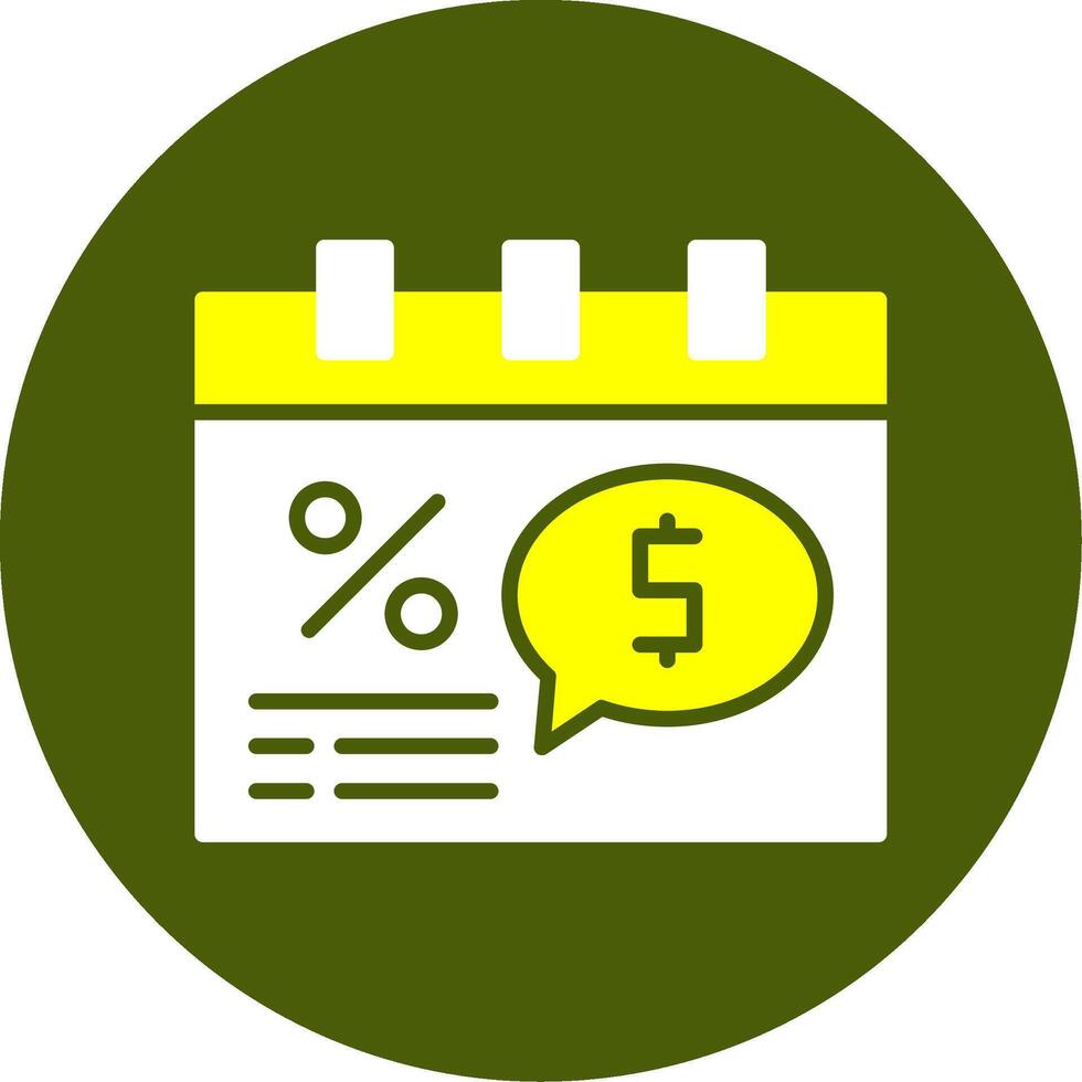 Seasonal Sale Solid Style Two Color Sample Icon vector