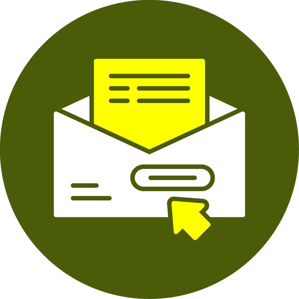 Newsletter Subscription Solid Style Two Color Sample Icon vector