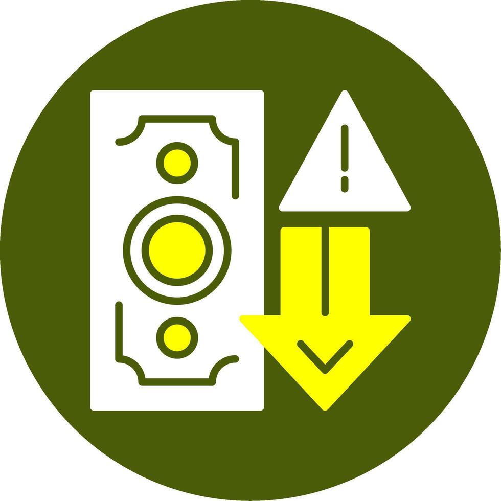 Price Drop Alert Solid Style Two Color Sample Icon vector