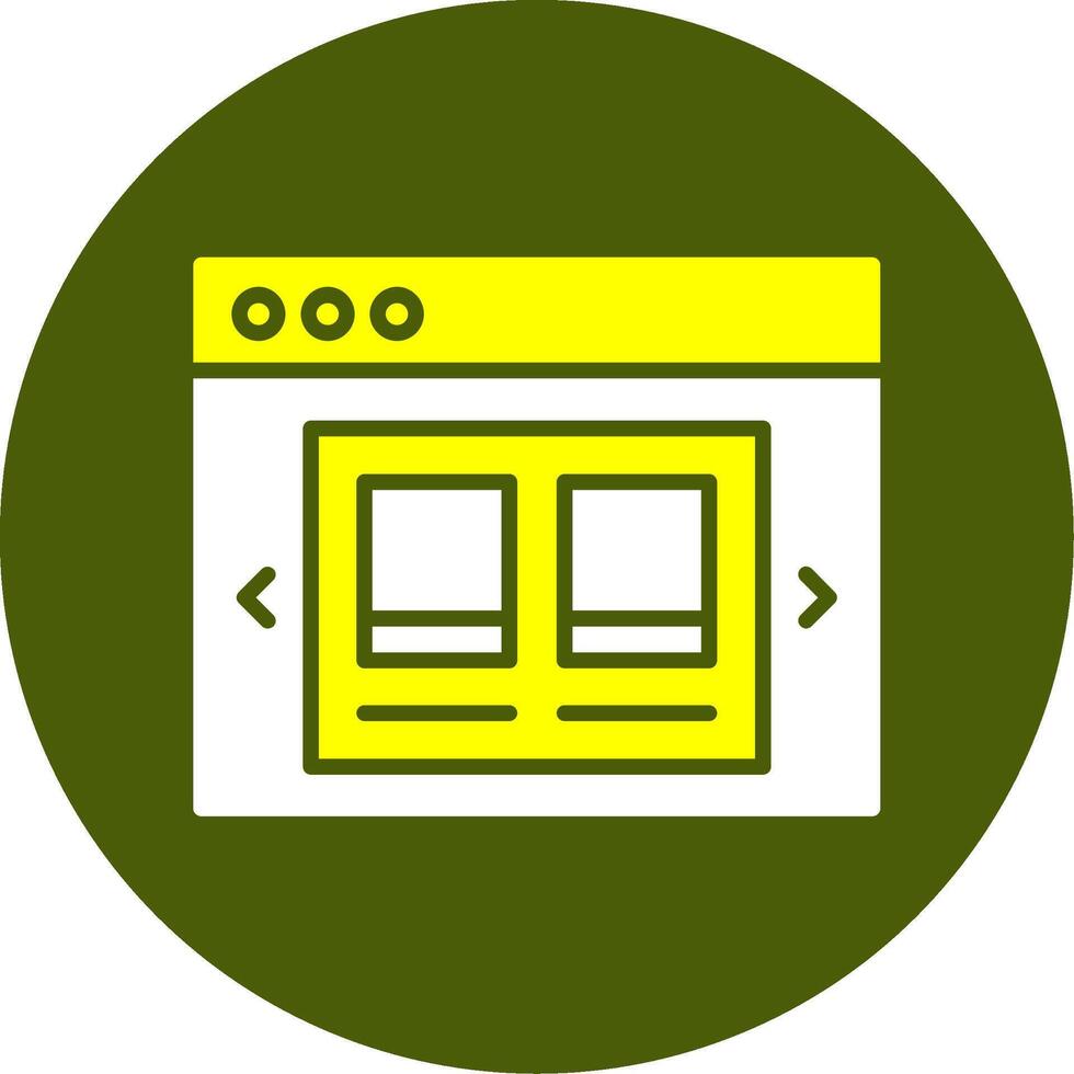 Product Carousel Solid Style Two Color Sample Icon vector