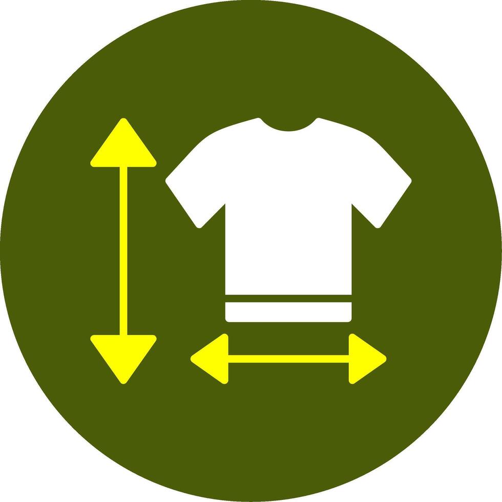 Size Guide Solid Style Two Color Sample Icon vector