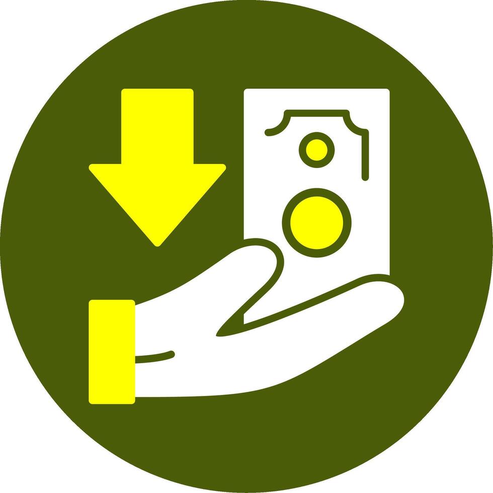 Cashback Solid Style Two Color Sample Icon vector