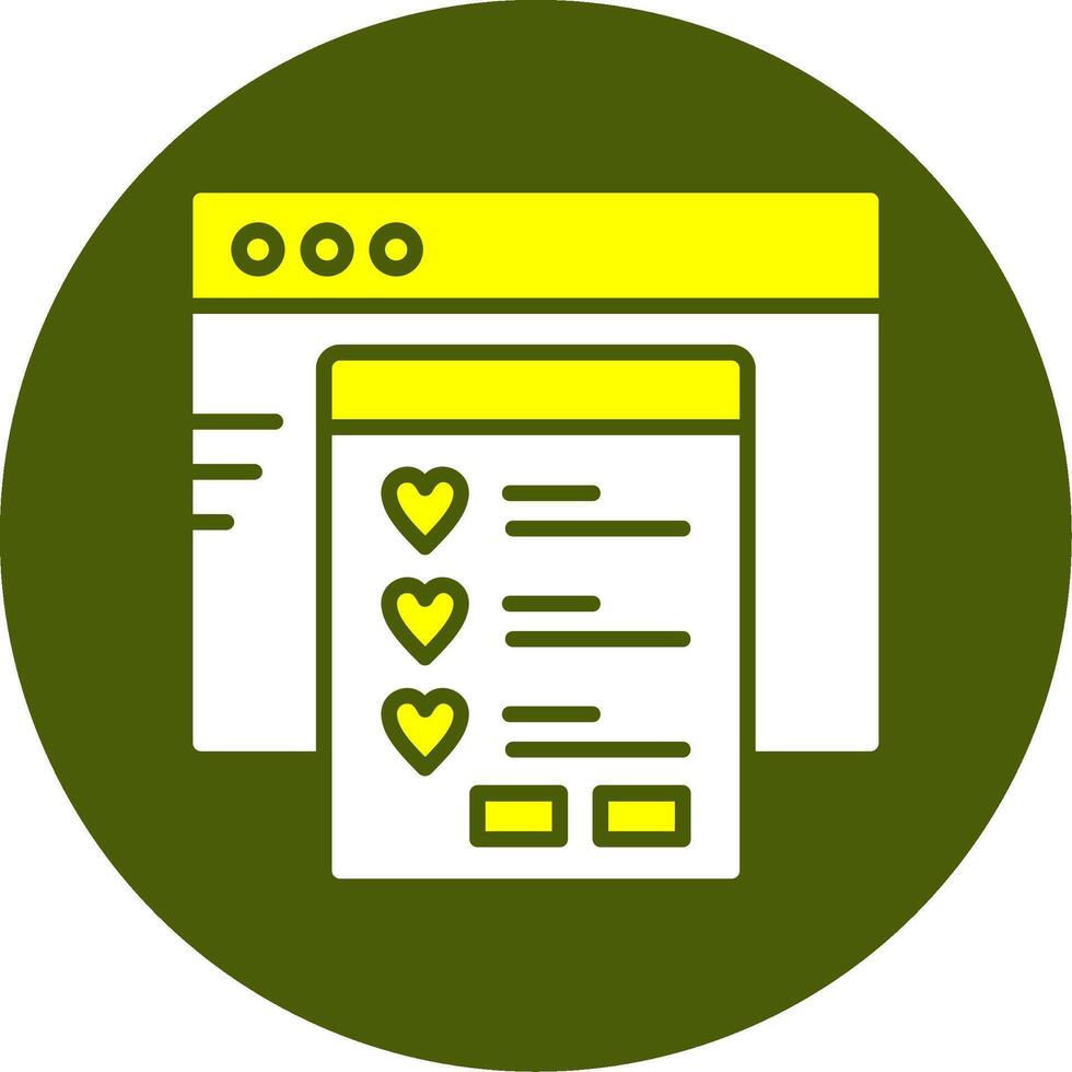 Wishlist Solid Style Two Color Sample Design vector