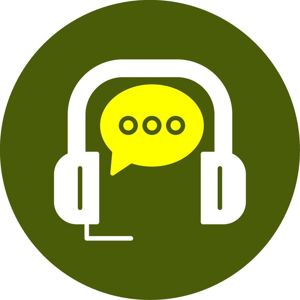 Chat Support Solid Style Two Color Sample Icon vector