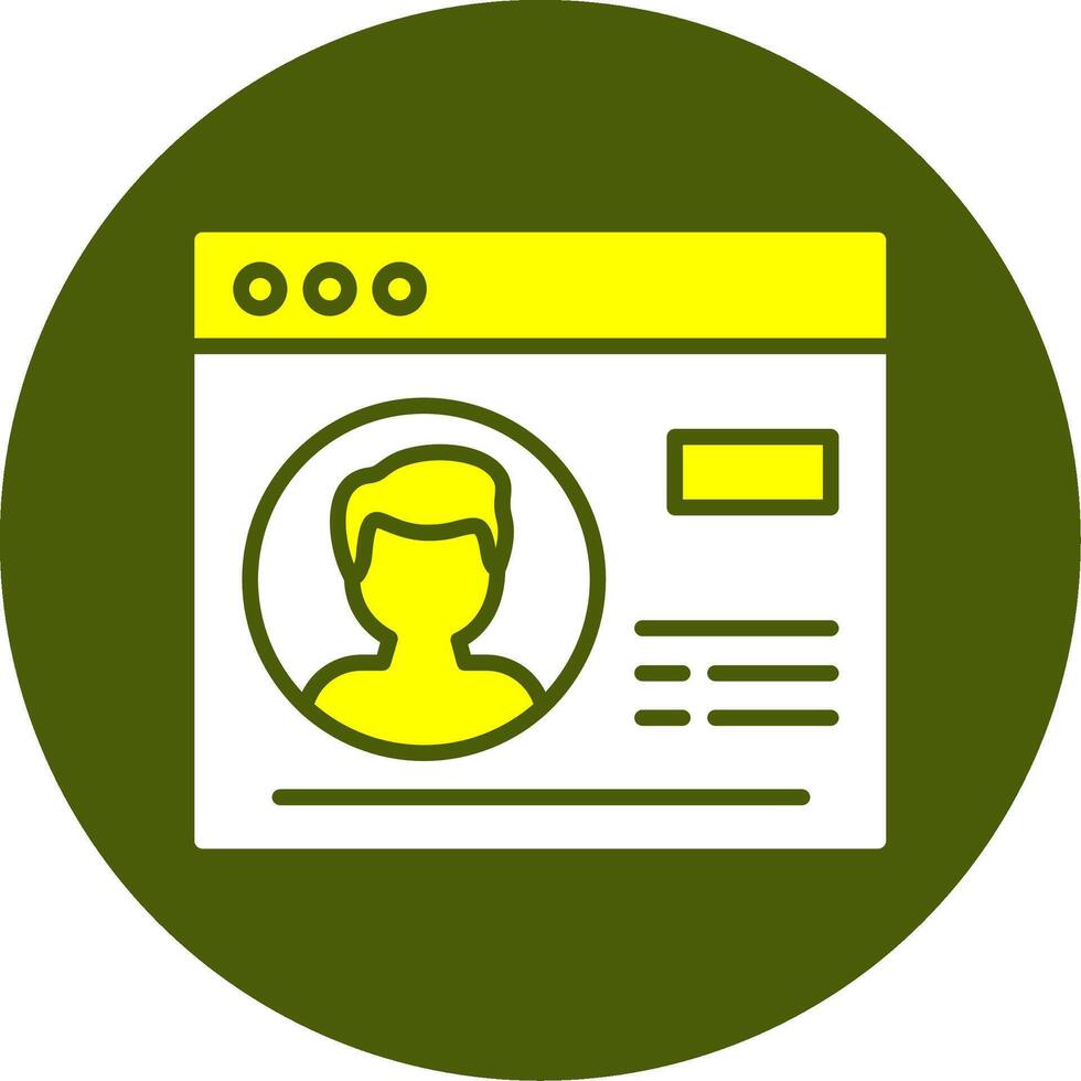 User Profile Solid Style Two Color Sample Icon vector