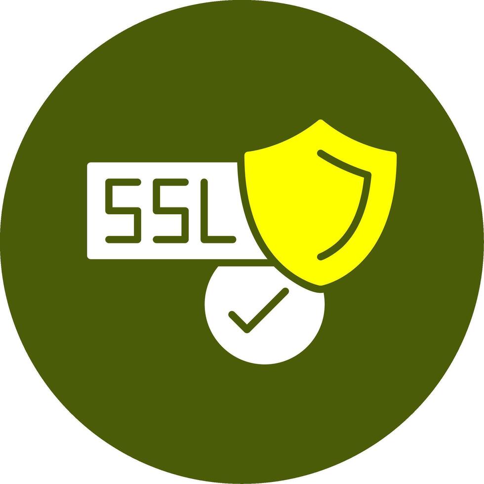 SSL Certificate Solid Style Two Color Sample Icon vector