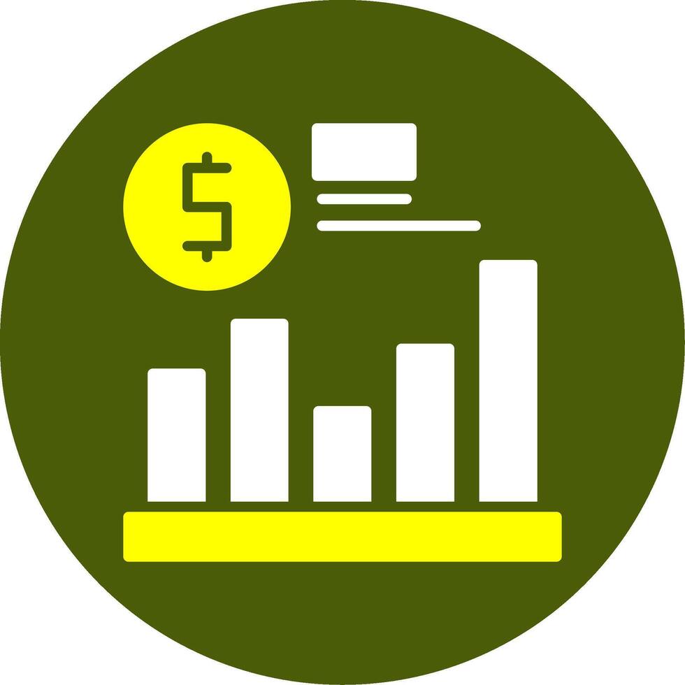 Finance graph Solid Two Color Circle Sample Design vector