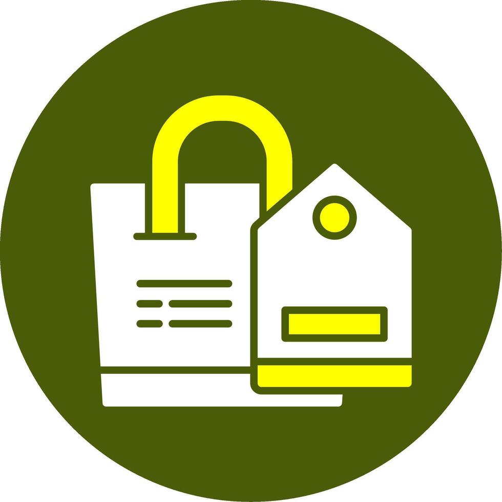 Price Tag Solid Style Two Color Sample Icon vector