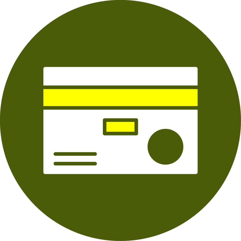 Debit card Solid Two Color Circle Sample Design vector