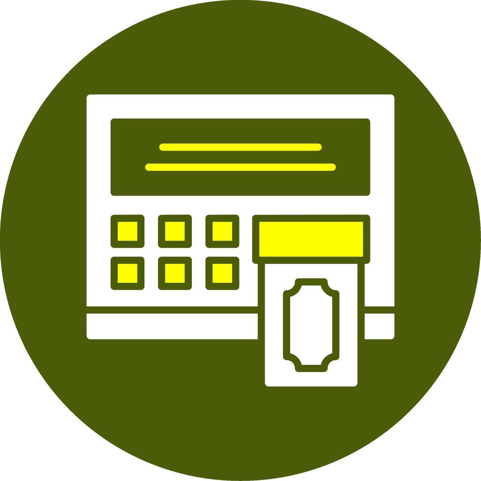 ATM Solid Two Color Circle Sample Design vector