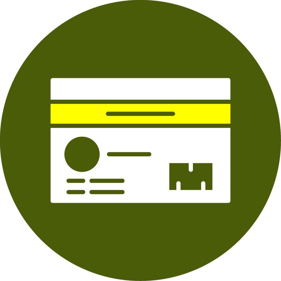 ATM card Solid Two Color Circle Sample Design vector