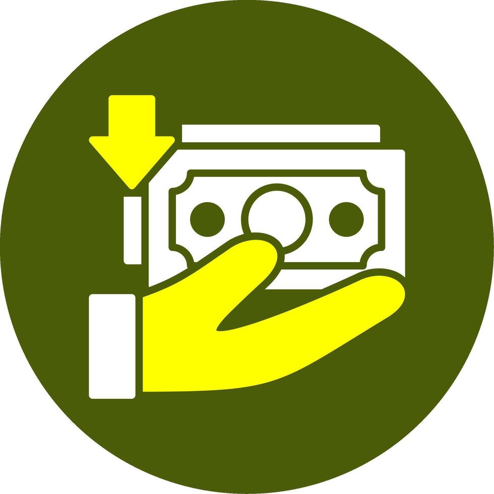 Loan Solid Two Color Circle Sample Design vector