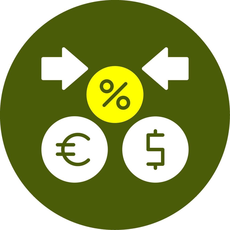 Exchange rate Solid Two Color Circle Sample Design vector