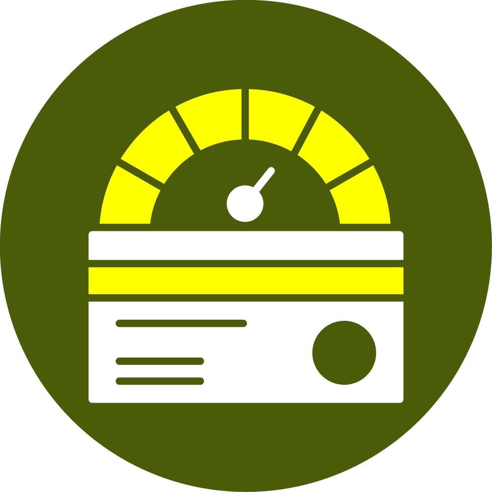 Credit score Solid Two Color Circle Sample Design vector