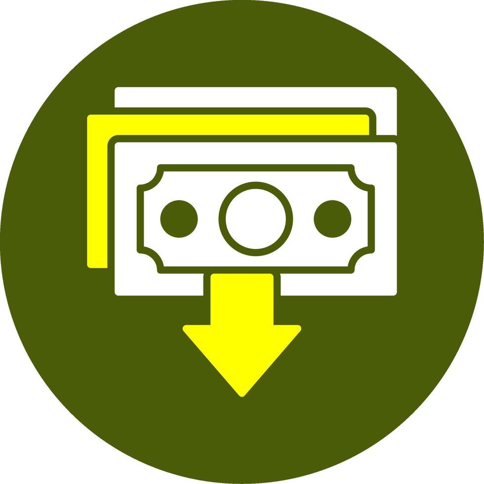 Bankruptcy Solid Two Color Circle Sample Design vector