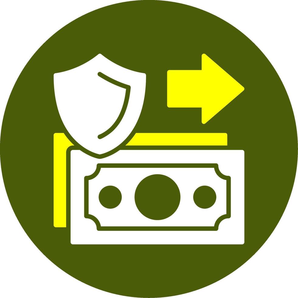Secure transaction Solid Two Color Circle Sample Design vector