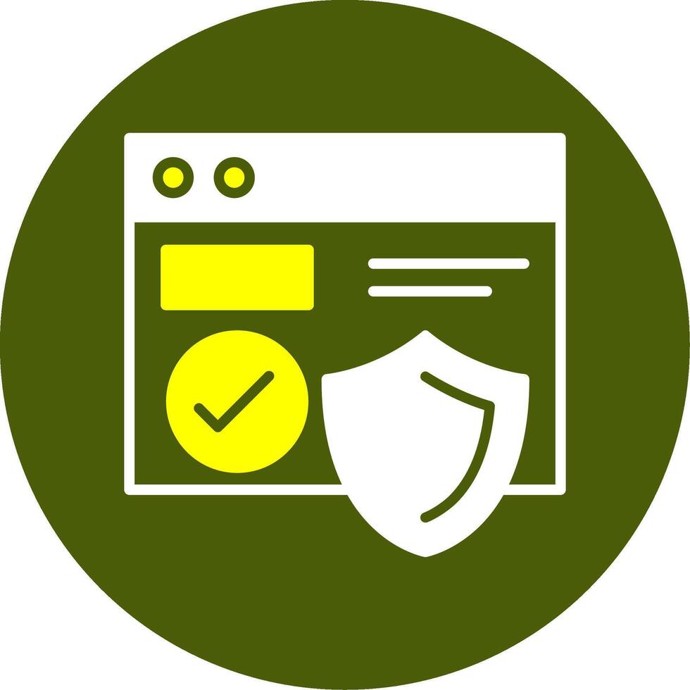 Online security Solid Two Color Circle Sample Design vector