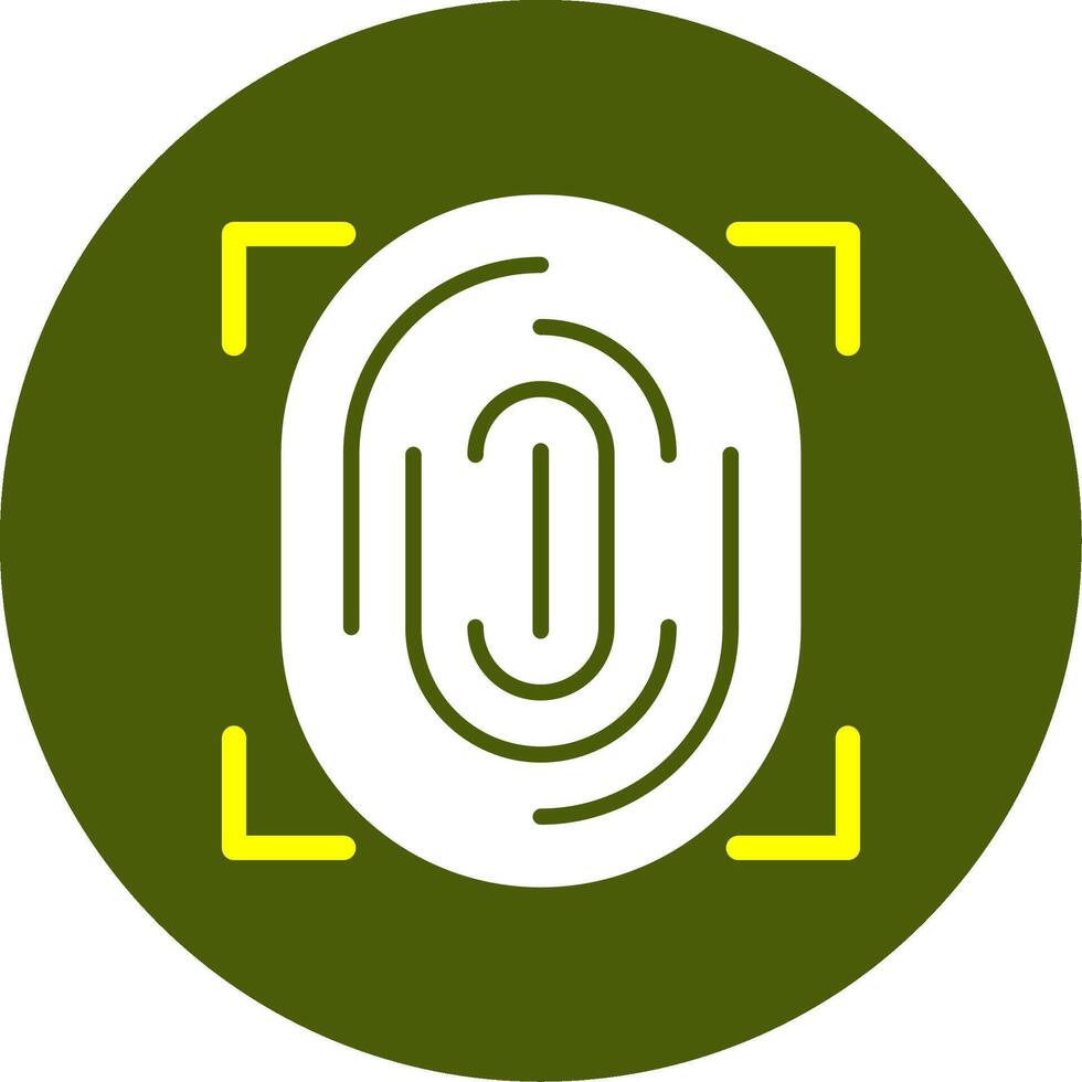 Biometric authentication Solid Two Color Circle Sample Design vector