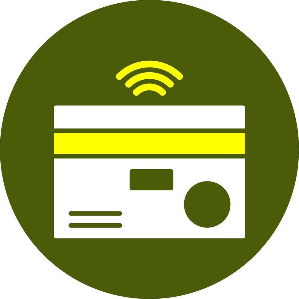 Contactless payment Solid Two Color Circle Sample Design vector